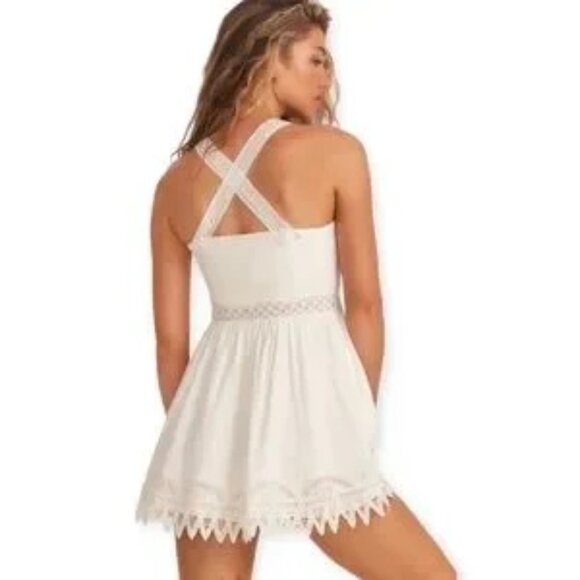 NWT LoveShackFancy Tariah Mini Pinafore Dress in “True White” – Size 10 – $495 R - Picture 1 of 14